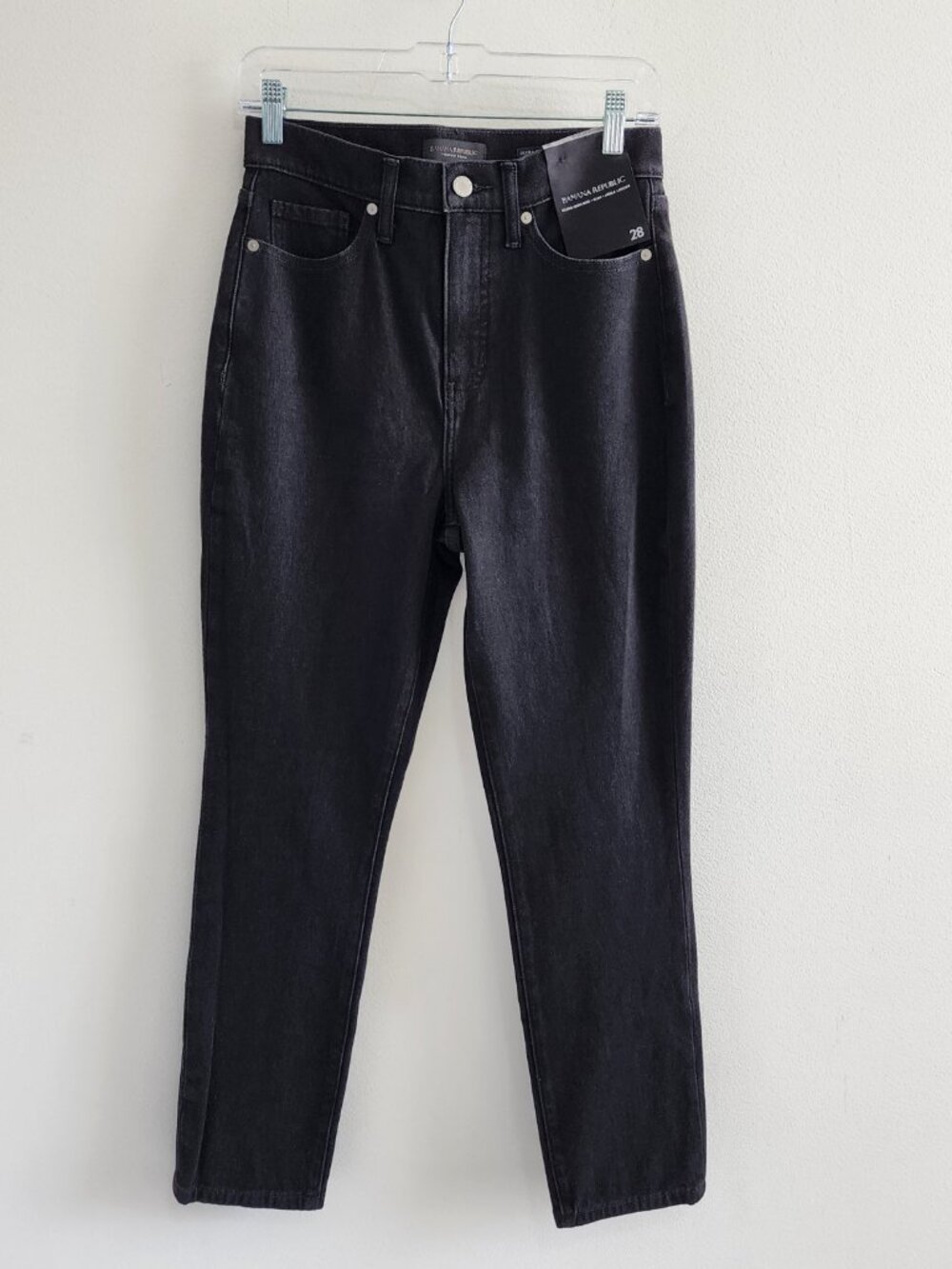 Banana Republic High Rise Slim Fit Jeans 28 Black NWT